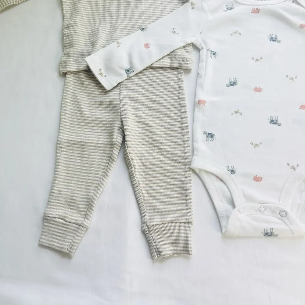 Carter's Baby Boys 3-Piece Bodysuit & Pants Long Sleeves Outfit Set For 6-Month‎
